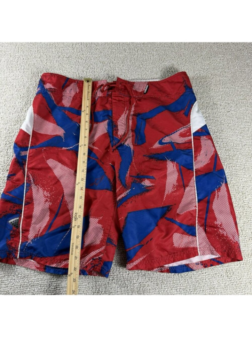 Alpinestars Beach Board Shorts Swim Trunks Red Blue Men’s Size 36 x 10 - Picture 3 of 6